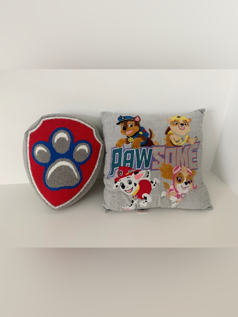 Pottery Barn Kids Paw Patrol Pillow Set in Gray, Red & Blue